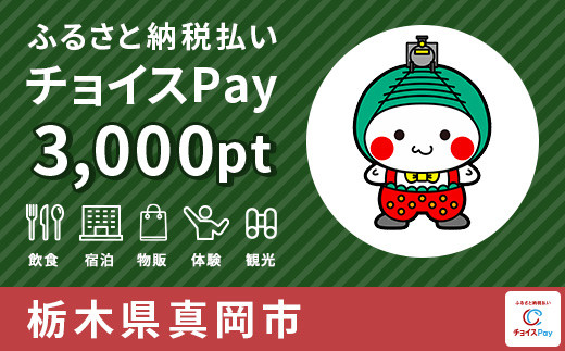 
真岡市チョイスPay 3,000pt（1pt＝1円）【会員限定のお礼の品】
