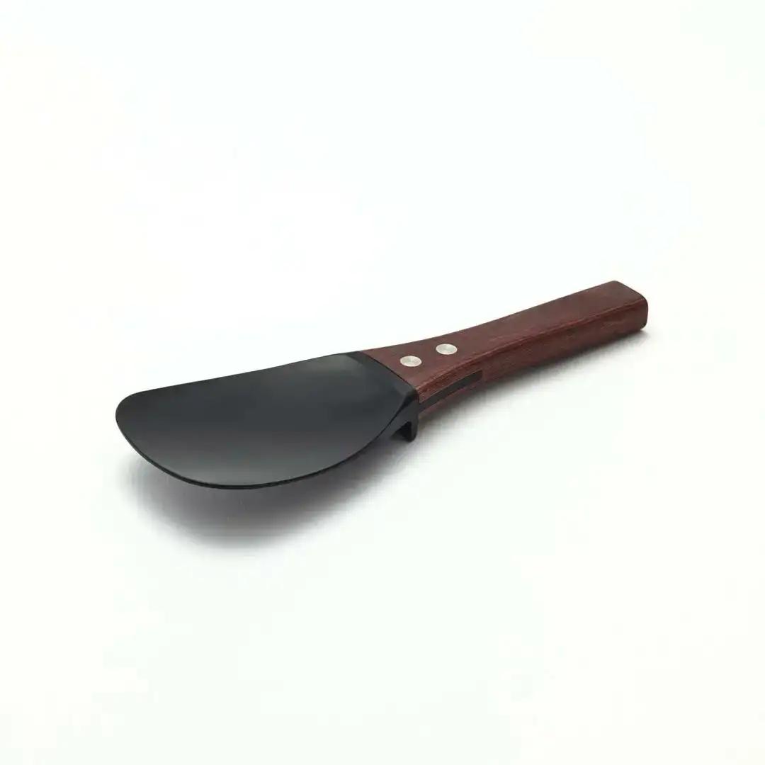 黒しゃもじ“いつまでも”くっつかない しゃもじ フッ素加工しゃもじ キッチン用品 新生活 一人暮らし 燕三条製 しゃもじ(黒/茶) [プリンス工業] 【025S023】