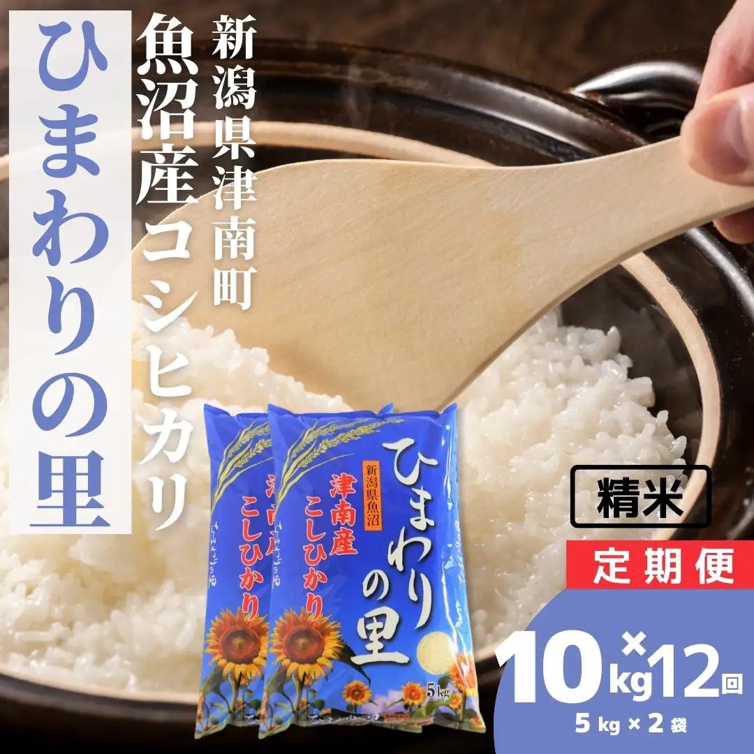 令和8年産 先行予約 魚沼産コシヒカリ ひまわりの里 5kg2袋×12か月連続お届け | 120キロ 津南町 魚沼