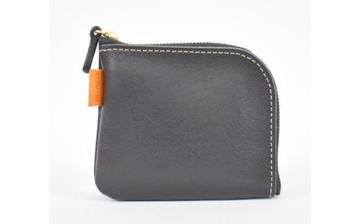 栃木レザー使用｜やわらか本革Lジップミニ財布｜Lzip wallet small 02｜ブラック｜minca（全7色）