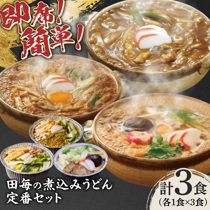 【ふるさと納税】うどん 岐阜の味 田毎の煮込みうどん定番セット 即席 カンタン 麺 うどん カレーうどん 味噌煮込みうどん すまし煮込みうどん 冷凍麺 3種類 詰め合わせ 食べ比べ 鍋不要 水不要 老舗の味 名店 夜食 ランチ 惣菜 ギフト 人気 岐阜市/ラボレムス[ANFP003]