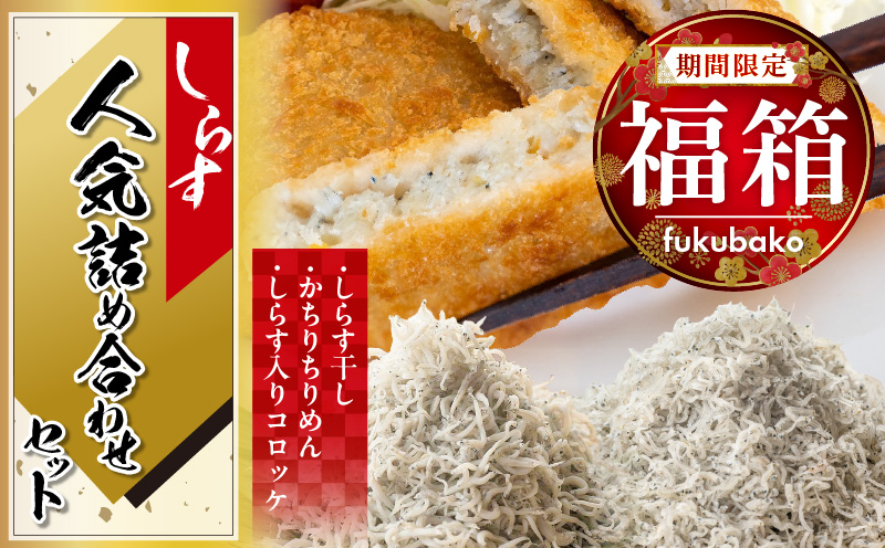 【福箱★2026】 丸久水産 人気詰め合わせセット しらす干し かちりちりめん しらす入りコロッケ H018-052