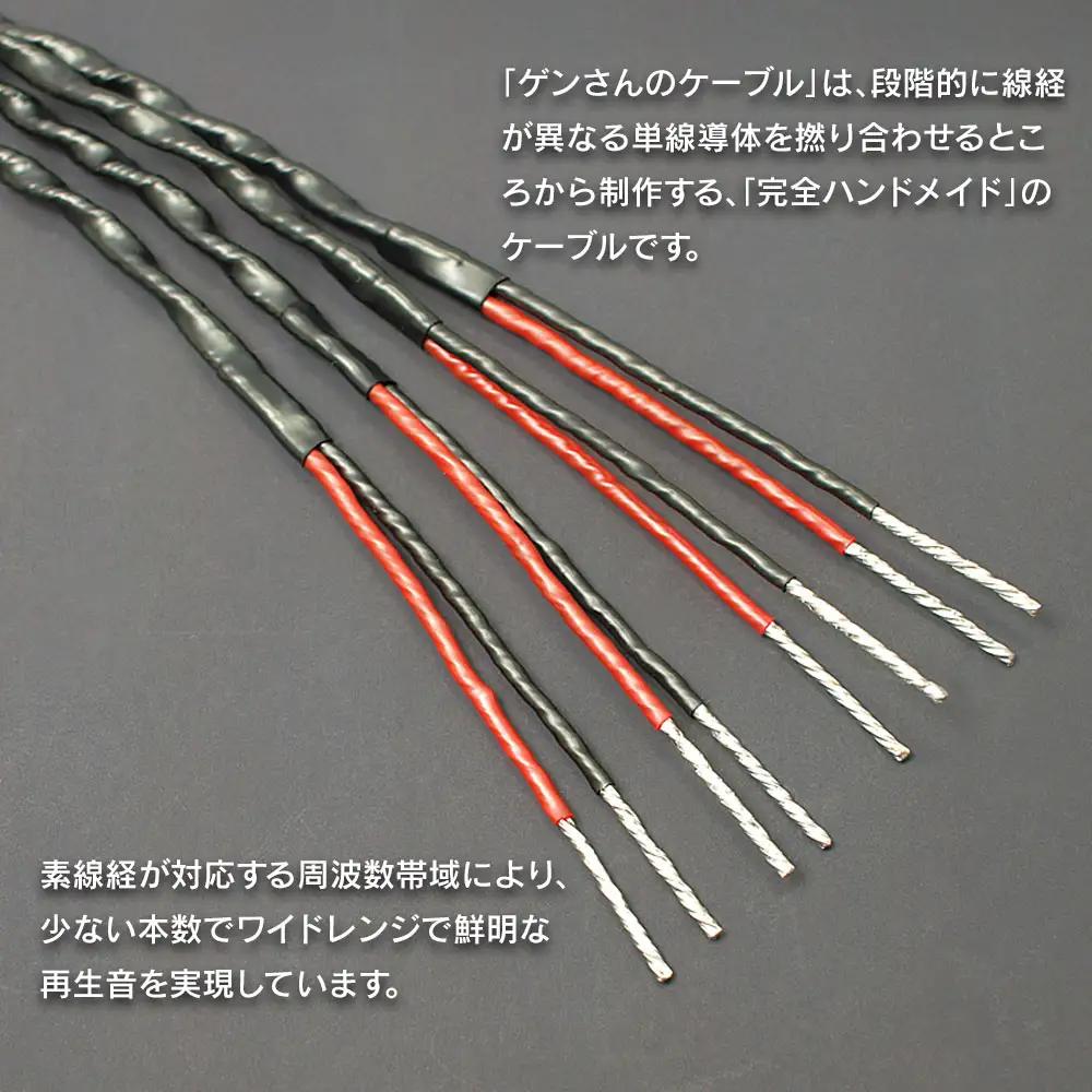 fn-78-001 スピーカーケーブル ミディアムタイプ 2.0m 1ペア ゲンさんのケーブル