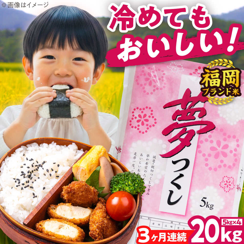 【ふるさと納税】【全3回定期便】【令和7年度産】夢つくし 20kg 精米 有限会社ファインリョーコク/吉富町[BGBV008]