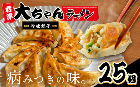 自家製 冷凍餃子 5人前 25個｜行列名店 大ちゃんラーメン 焼き 餃子｜ジューシー 肉汁 ほんのり甘い ぎょうざ ギョーザ 惣菜 おつまみ 冷凍食品 おかず｜千葉県 君津市