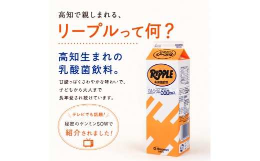 リープル 1,000ml × 4本 ジュース 乳酸菌飲料 ジュース ソウルドリンク ロングセラー ご当地 飲料 カルシウム ひまわり乳業 高知県 南国市