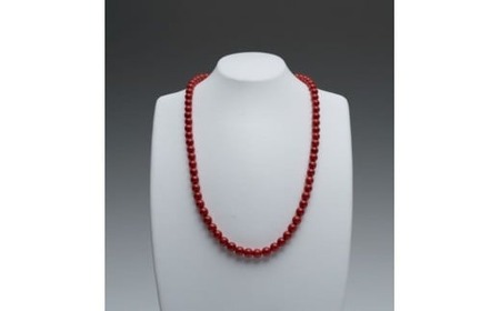 赤サンゴ 丸玉ネックレス 中サイズ アクセサリー ネックレス 高級 ジュエリー 珊瑚 赤珊瑚 kn115