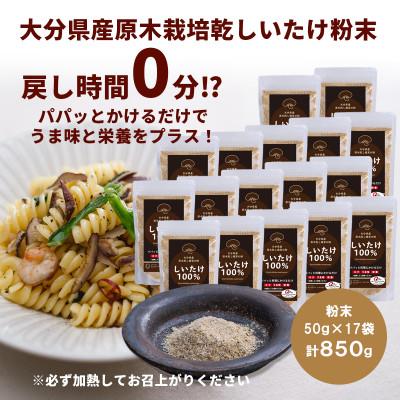 ふるさと納税 竹田市 大分県産 原木栽培乾しいたけの粉末 850g(50g×17袋)