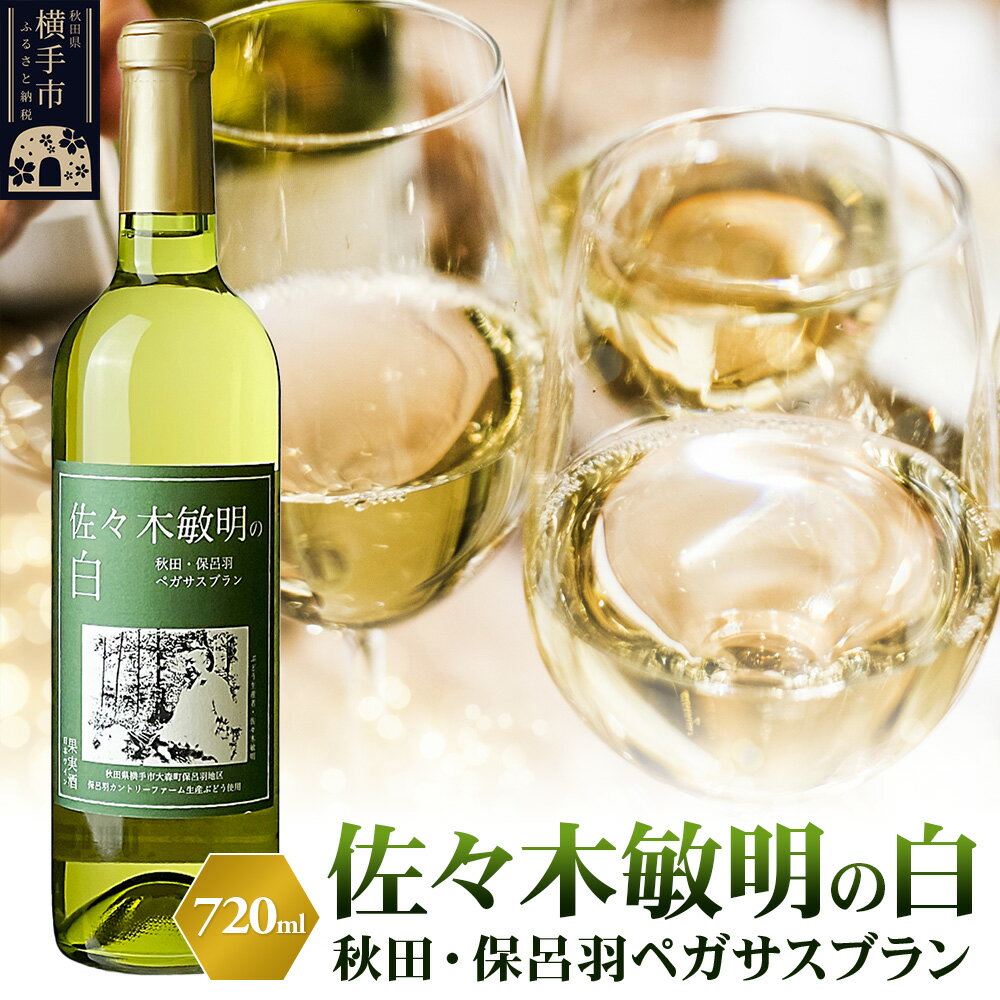 【ふるさと納税】佐々木敏明の白 秋田・保呂羽ペガサスブラン 720ml×1本 白ワイン