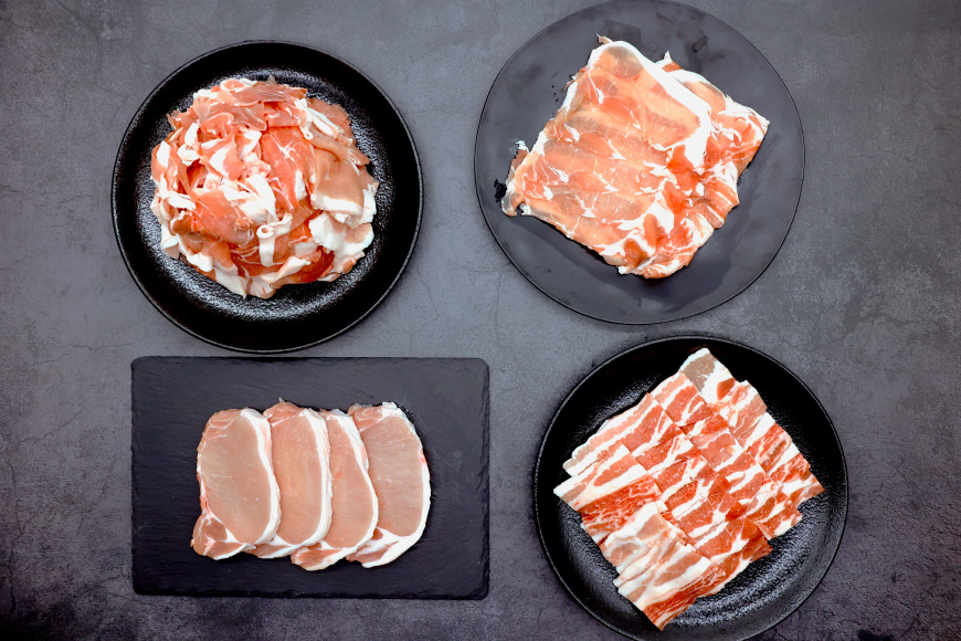 豚肉 4種 セット しゃぶしゃぶ ロース とんかつ バラ肉 こま切れ [日本ハムマーケティング 宮崎県 美郷町 31bd0029] 小分け 豚バラ 豚ばら 豚コマ 豚こま肉 豚コマ肉 コマ肉 こま肉 