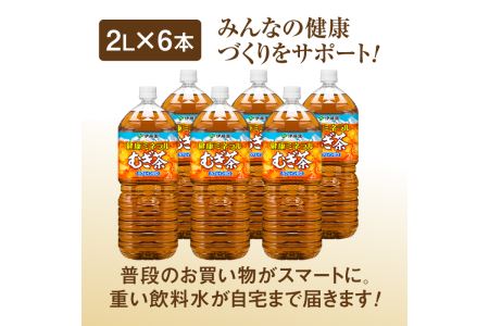 『定期便：全4回』健康ミネラルむぎ茶2L×6本【500009】