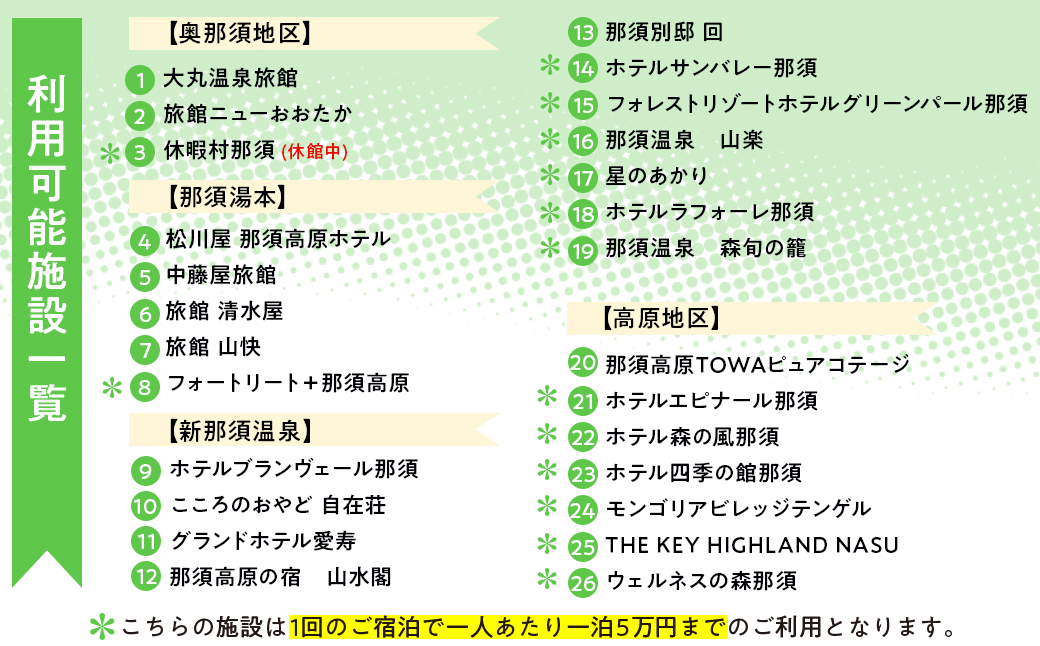 【10月から利用上限変更】那須温泉旅館協同組合　ご宿泊利用券6,000円分（3,000円×2枚）〔C-8〕≪旅行 旅 温泉 露天風呂 自然 ≫