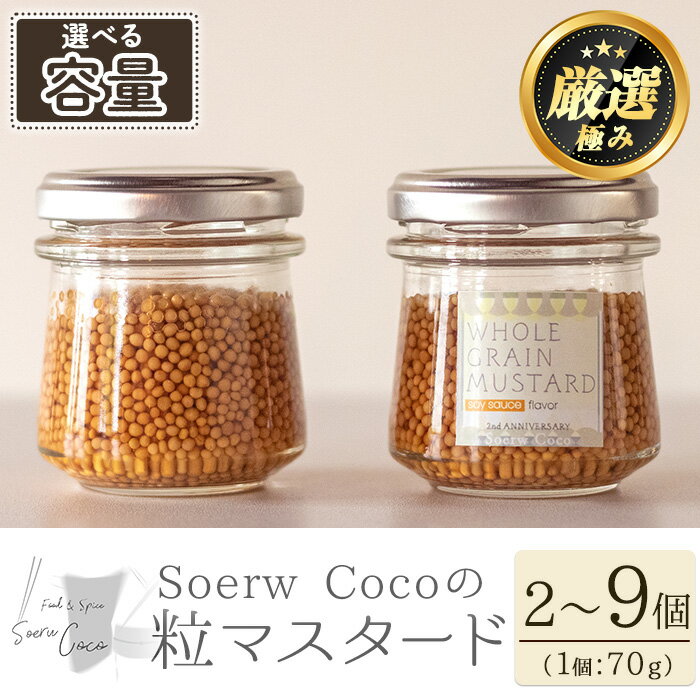 【ふるさと納税】＜容量が選べる！＞Soerw Cocoの粒マスタード(70g×2～9セット) 調味料 からし 料理【Food＆SpiceSoerwCoco】