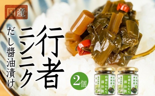 ＼ピリッと旨い／行者ニンニクだし醤油漬け 2個 / 瓶詰 瓶詰め おつまみ ニンニク おかず ご飯 ごはん 米 お供 つまみ 惣菜 薬味 豆腐 や 餃子 や パスタ にも 飛騨市 7000円 7千円