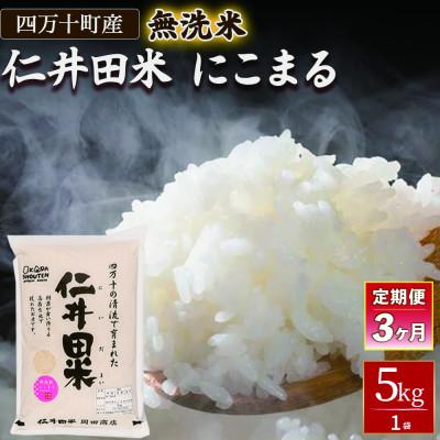 ふるさと納税 四万十町 【毎月定期便】四万十町産 無洗米「にこまる」 5kg全3回