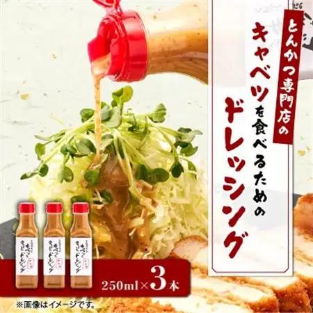 とんかつ専門店のキャベツを食べるためのドレッシング　3本セット【配送不可地域：離島】【1686965】