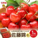 【ふるさと納税】 2025年 先行予約 さくらんぼ 佐藤錦 1kg ( 500g × 2P )/ サクランボ フルーツ 果物 くだもの 箱入り 化粧箱 バラ詰め 贈り物 ギフト 贈答 期間限定 冷蔵 冷蔵配送 送料無料 東北 山形県 東根市《6/10～6/29順次出荷予定》