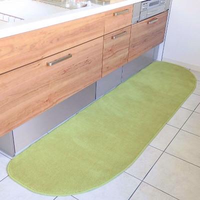 ふるさと納税 泉佐野市 北欧風キッチンマット ラグマットタイプ ゆりかご型 ピスタチオ 抗菌防臭 diw0274