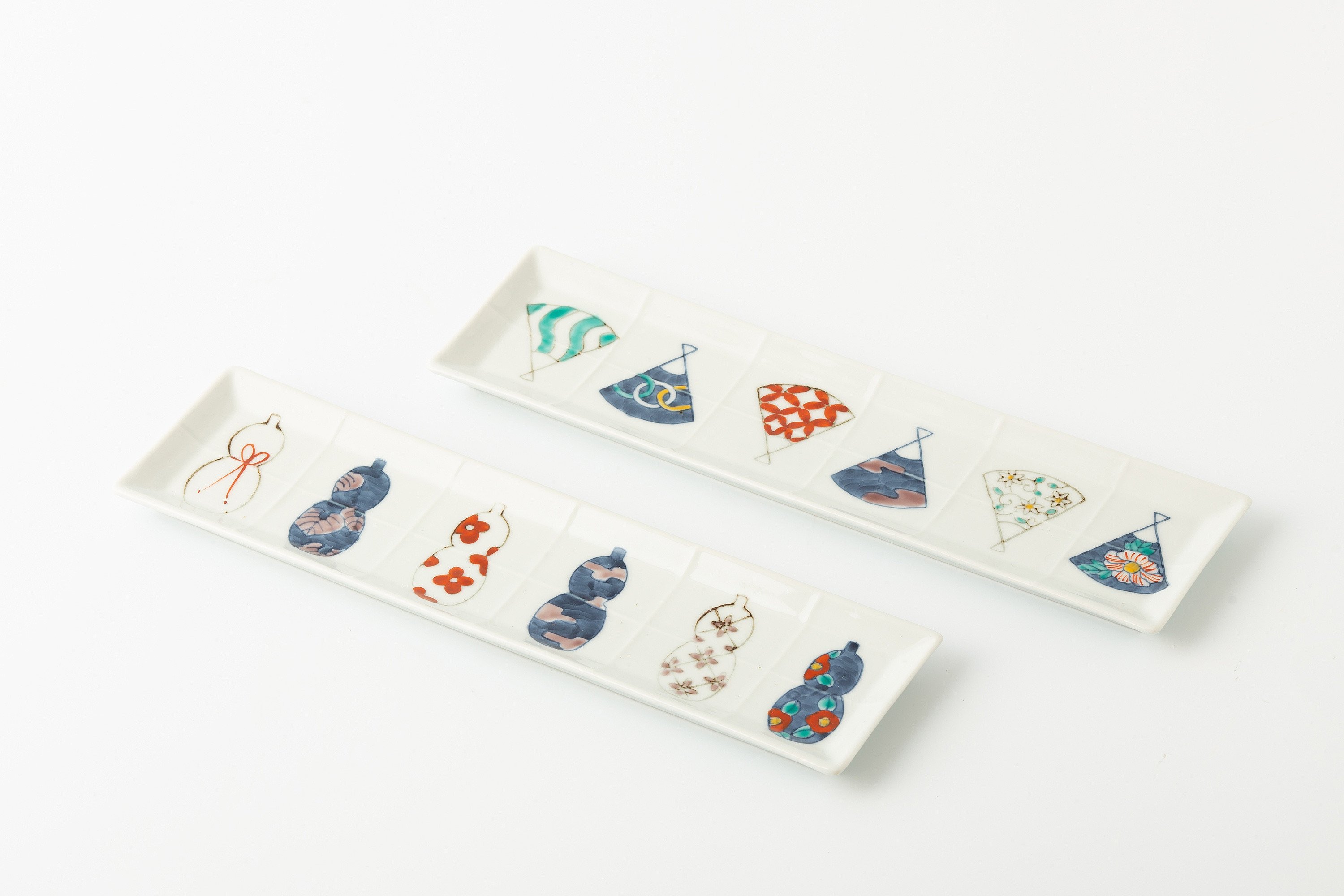 
                  伊万里焼 徳永製陶所 長角皿 2枚セット 玉有
                