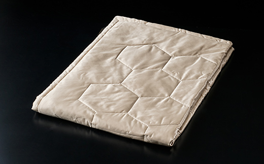 「毎日シルクに包まれて眠りたい」【中わた 富岡産シルク100％】 ハーフケット（ハーフサイズ） シャンパンゴールド シルク 絹 贈り物 ギフト 国産 F21E-444