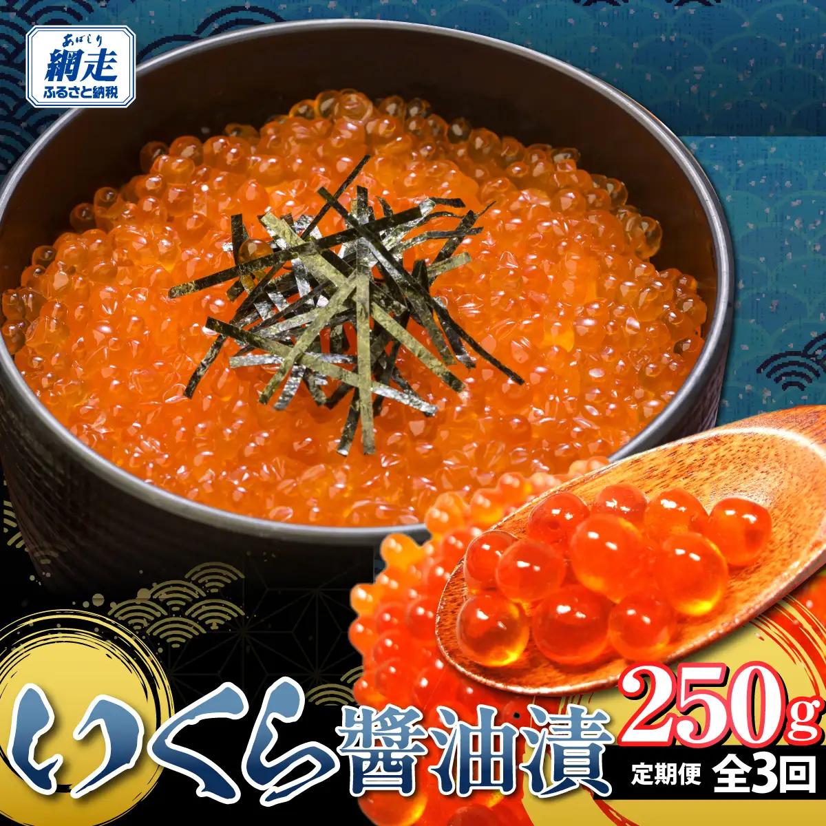 定期便いくら醤油漬(250g） 3回 ABB199