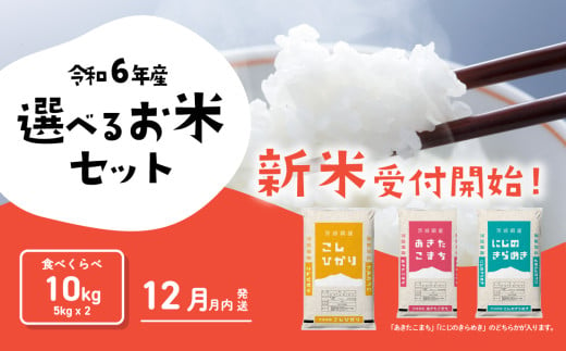 お米 食べ比べセット10kg 5kgx2袋 令和6年産 新米 12月発送 先行予約 こしひかり あきたこまち 食べ比べ 白米 精米 茨城県 八千代町 [SF027ya]