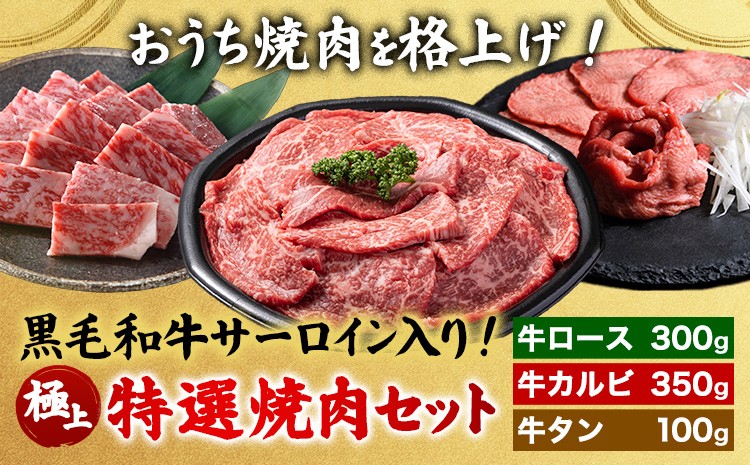 
                  黒毛和牛 極上特選焼肉セット 750g 高椋畜産 《60日以内に出荷予定(土日祝除く)》 熊本県 南関町 牛肉 和牛 国産牛 黒毛和牛 牛ロース 牛カルビ 牛タン お肉 焼肉 BBQ 冷凍
                
