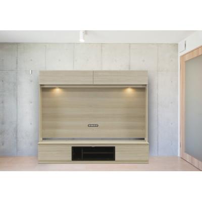 ふるさと納税 大川市 シャルム  幅200cm テレビボード 壁掛けテレビアーム金具付 グレージュ/ウォールナット