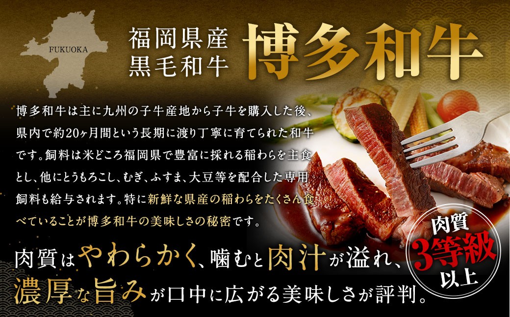 博多和牛ステーキ（ヒレ）2枚＋佐賀牛切り落とし400g