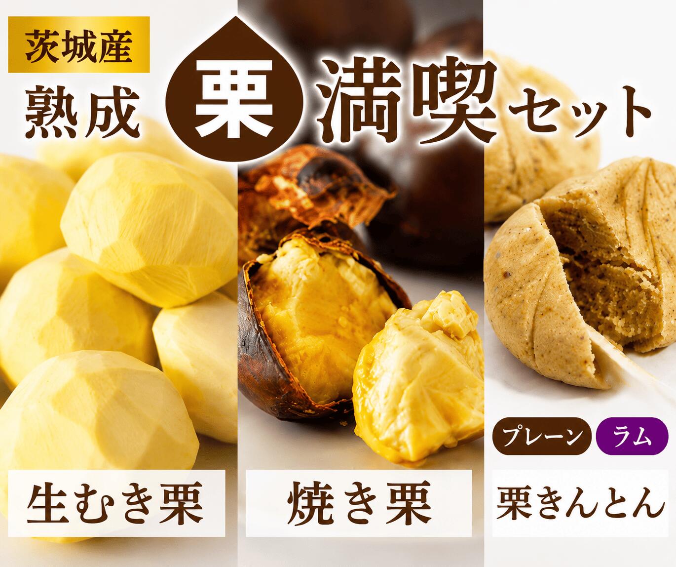 【ふるさと納税】 先行受付 生むき栗 焼き栗 栗きんとん セット 栗きんとん プレーン＆ラム 熟成栗 令和8年産 栗 くり クリ 大粒 栗ごはん レシピ付き 料理 栗料理 栗おかし 栗鹿ノ子 和菓子 わがし お茶 お茶菓子 おかし お菓子 果物 フルーツ 数量限定 旬 秋 正月 おせち