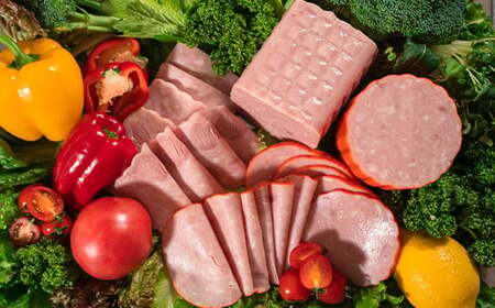 まるごと1本！チョップドハム (2kg) ハム ブロック チョップド 豚肉 豚 肉 朝食 お弁当 おかず おつまみ ハムカツ ハムステーキ ご当地 食品 関東 F5K-547