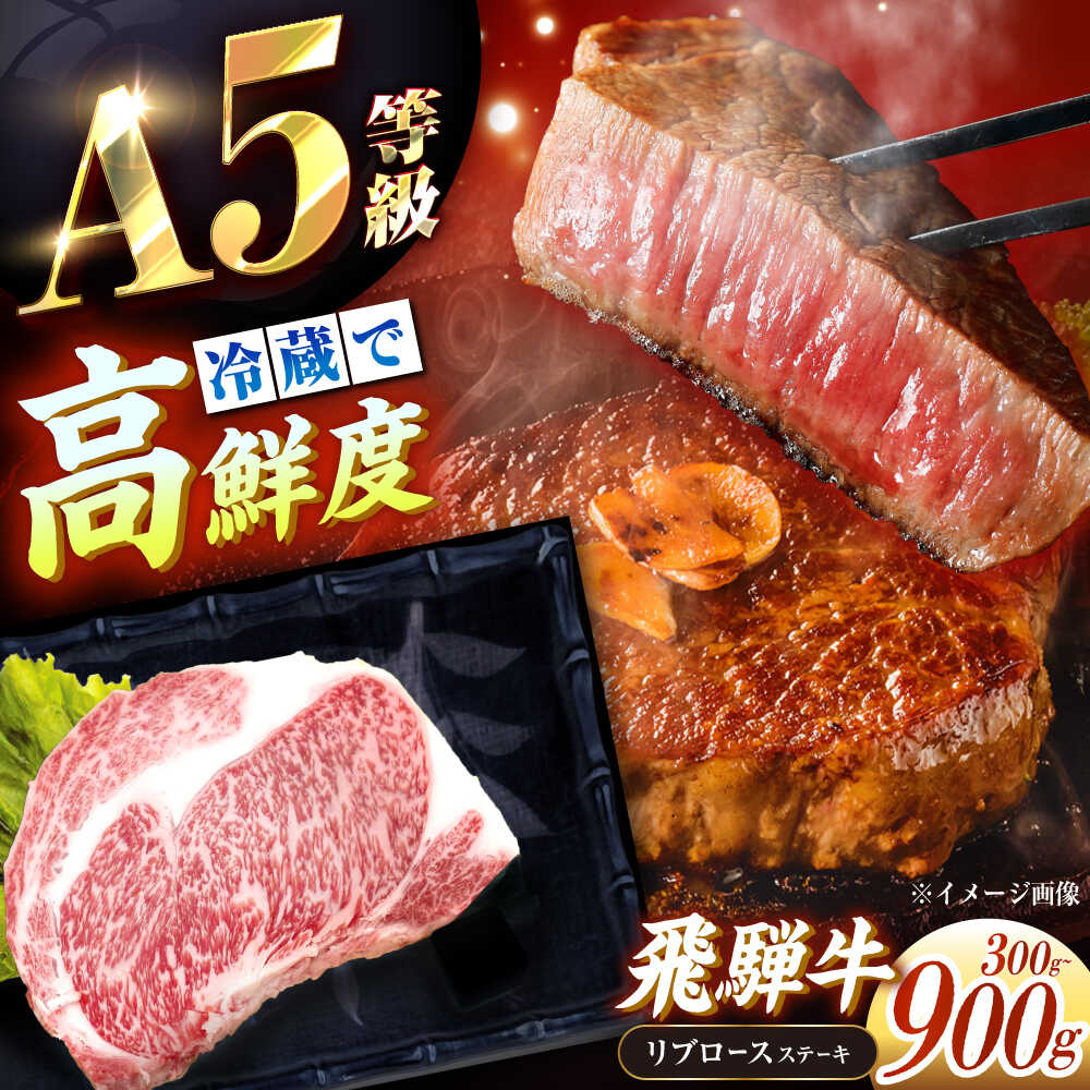 【ふるさと納税】【選べる容量】【チルド発送！】 牛肉 「飛騨牛」 A5等級 リブロース ステーキ用 300g×1枚～3枚/ 肉 お肉 にく牛肉 飛騨牛 和牛 国産和牛 ブランド牛 お取り寄せ ステーキ 焼肉 /恵那市/東美濃農業協同組合[AUFX020]
