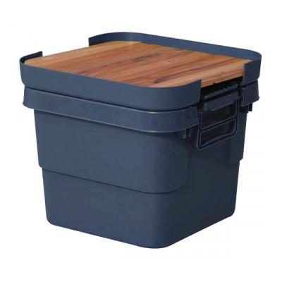 ふるさと納税 恵那市 DIY風テーブルトップセット　ネイビー　Sサイズ　2個