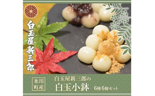 「白玉屋新三郎」の白玉小鉢6種6個セット 《30日以内に出荷予定(土日祝除く)》 熊本県氷川町産---sh_fshinkobachi_30d_23_12000_6p---