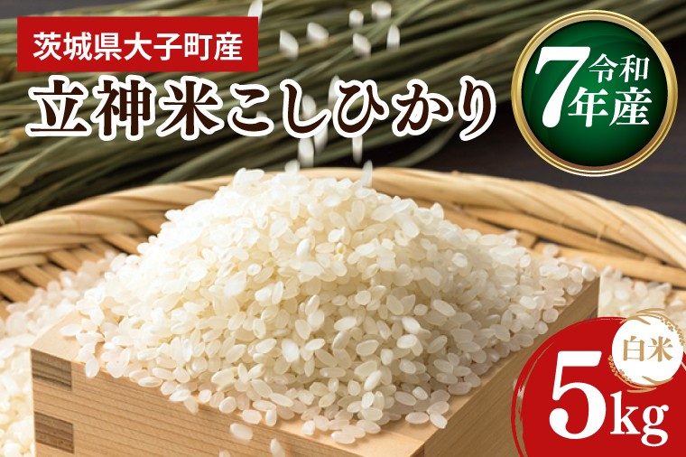 
                  【谷田部農産】【特別栽培米】立神米こしひかり（白米）5㎏｜茨城県 大子町 コシヒカリ 米 コンテスト 受賞 生産者 大子産米 産地直送 令和7年産（BT067）
                
