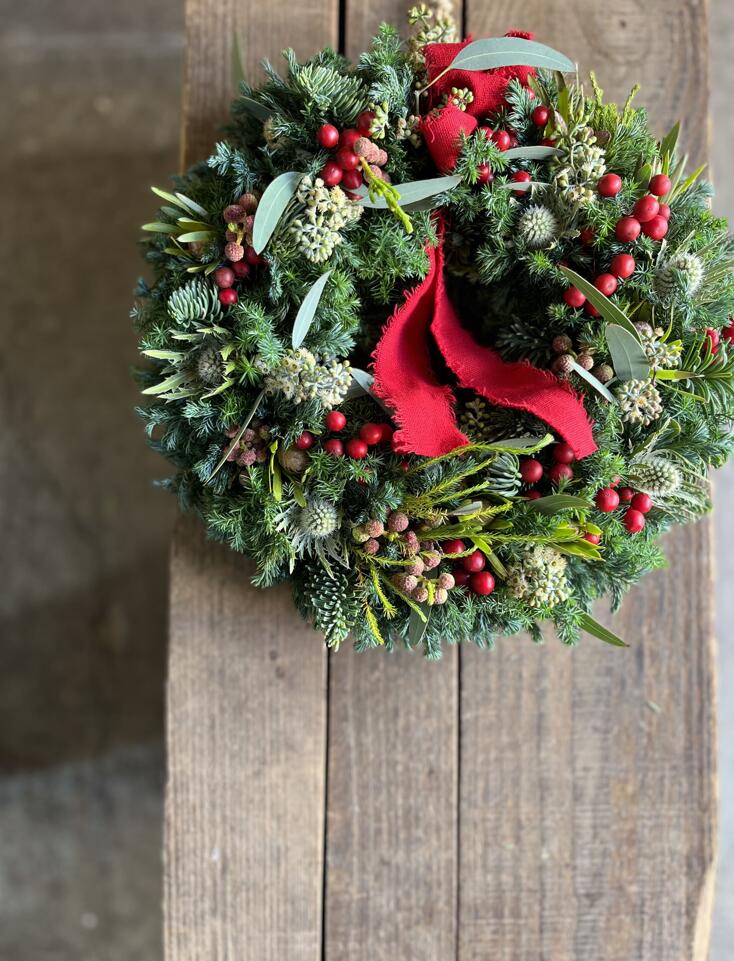 【ふるさと納税】 クリスマスリース クリスマス リース 先行受付 赤 花 ドライフラワー ドライリース フレッシュリース インテリア プレゼント お花 ギフト クリスマスギフト おしゃれ 壁飾り くりすます Christmas 人気 ヘリアントスガーデン 1個 神奈川 湘南 藤沢