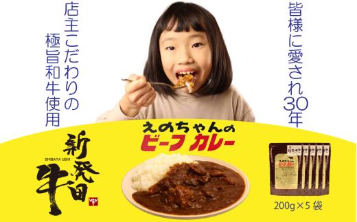 ビーフカレー 200g×5袋 カレー レトルトカレー 牛肉 にいがた和牛 ブランド牛 黒毛和牛 レトルト 簡単 防災 非常食 常備 備蓄食 災害 贈答 セット えのちゃんのビーフカレー ロングセラー 10000円 10000 1万円 1万 一万円 一万 アルビレックス アルビレックス新潟 えのもとミート enomoto016