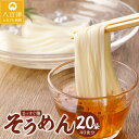 【ふるさと納税】 麺 そうめん 熟成麺 両切 たっぷり セット 20袋 40食 送料無料 y12-170