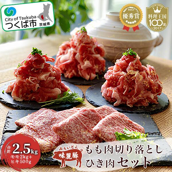【ふるさと納税】村下商事シリーズ みらい豚もも肉切り落とし・みらい豚挽肉セット 2.5kg | 茨城県 つくば市 豚肉 ぶた肉 豚 ブランド肉 みらい豚 ポーク モモ もも肉 もも 切り落とし ひき肉 小分け 冷凍 村下商事シリーズ 旨味 高品質 1099689