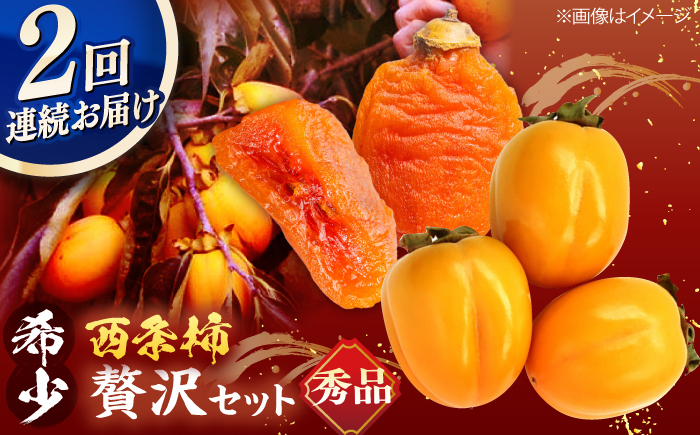 
            【先行予約】【全2回定期便】柿の贅沢セット！ 合わせ柿6玉 プレミアム干し柿SHUKU  L玉以上4玉   島根県松江市/マルカミ農縁株式会社 [ALCM017]
          