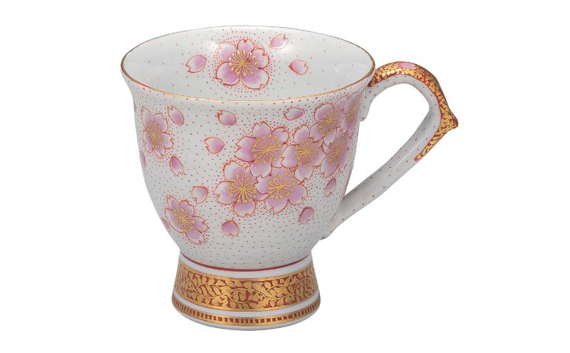 九谷焼 マグカップ・金襴手さくら