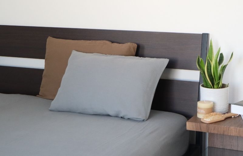 【tissu de coton/ダブルガーゼ】シングルフラットシーツ＆ピローケースセット（グレー） G1964