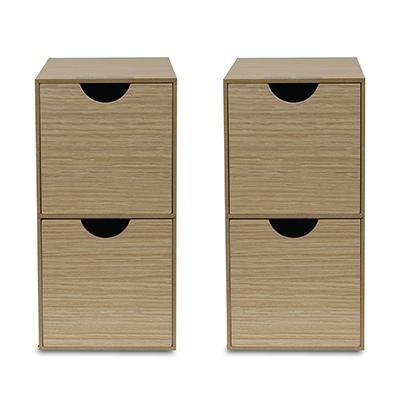 ふるさと納税 海南市 和歌山県海南市 バスク ミニ収納ボックス S ナチュラル2個組 コンパクトでおしゃれな収納ボックス。