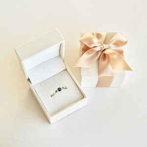 【ジュエリー】K10 イエローゴールド 2色のブルートパーズリング 指輪 保証書付 NR-1844