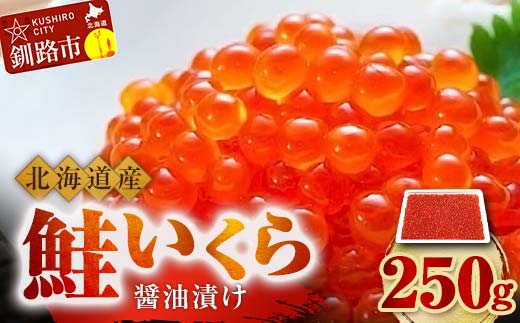 北海道産 鮭 いくら 醤油漬け 250g×1パック 決済より７日前後で発送 F4F-5242