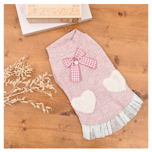 ふわふわハートプルオーバー 犬 服 小型犬 ドッグウェア 可愛い【ココアトワ(cocoAtoi)】 Ｓ