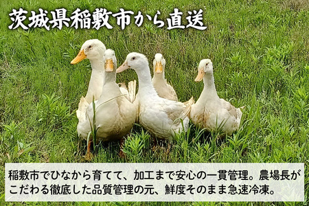 茨城県稲敷市産合鴨【常陸鴨】ロースステーキカット (冷凍) 約300gから350g｜国産 ブランド 鴨肉 合鴨 鴨 料理 鳥肉 かも肉 国産合鴨 [1994]