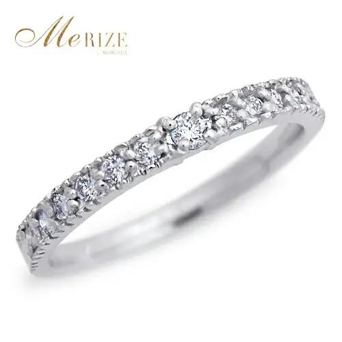 指輪 天然 ダイヤモンド 0.20ct ミル打ち SIクラス【K10WG】Justineジュスティーヌ r-256（KRP）G1-1410