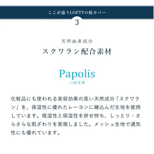 （エアウィーヴ グループ）ロフテー 枕カバー 吸湿・保湿ニット「パポリス」《ブルー》　5セルピロー　ピローケース 　13-39-BL