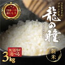 【ふるさと納税】【2024年産米】3kg 飛騨産・龍の瞳 (いのちの壱) 株式会社龍の瞳直送 米 令和6年産 精米 3キロ りゅうのひとみ 農家直送 高級 ギフト 贈り物 岐阜県 下呂市 送料無料 14000円